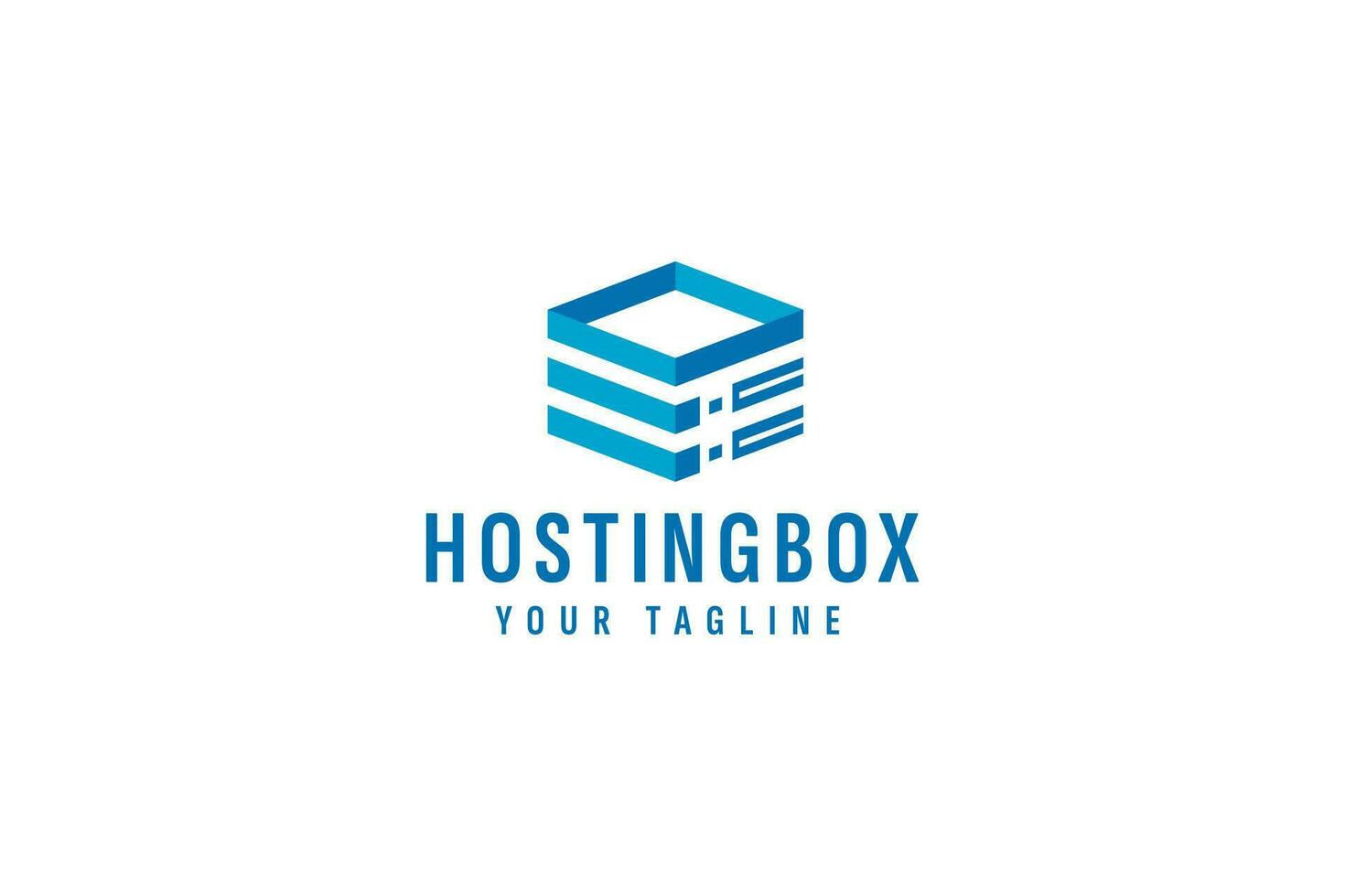 hosting box logo vector icon illustration