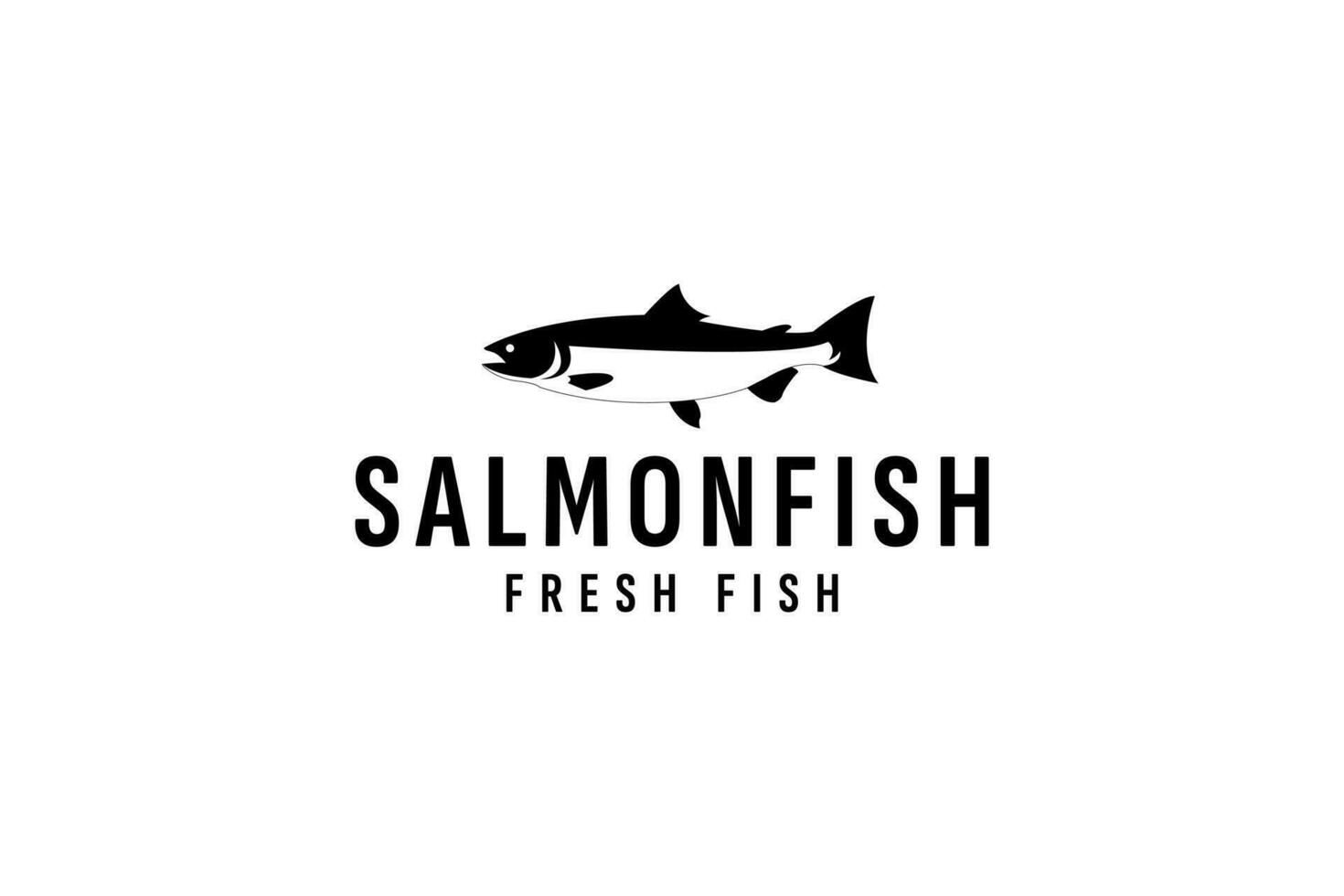 salmon fish logo vector icon illustration