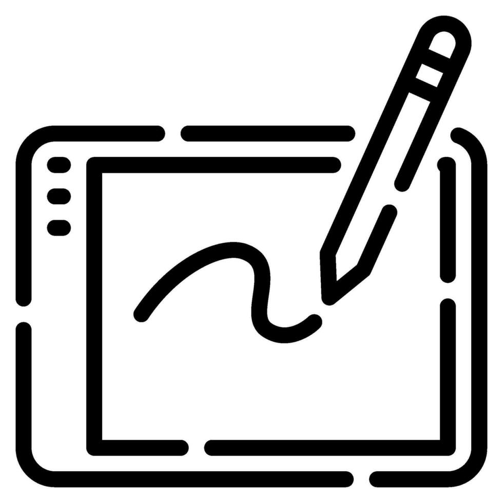 Graphic Tablet icon illustration for web, app, infographic, etc vector