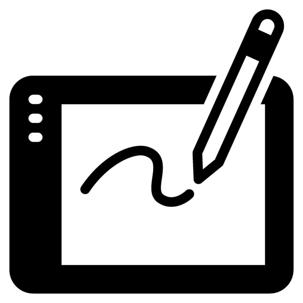 Graphic Tablet icon illustration for web, app, infographic, etc vector