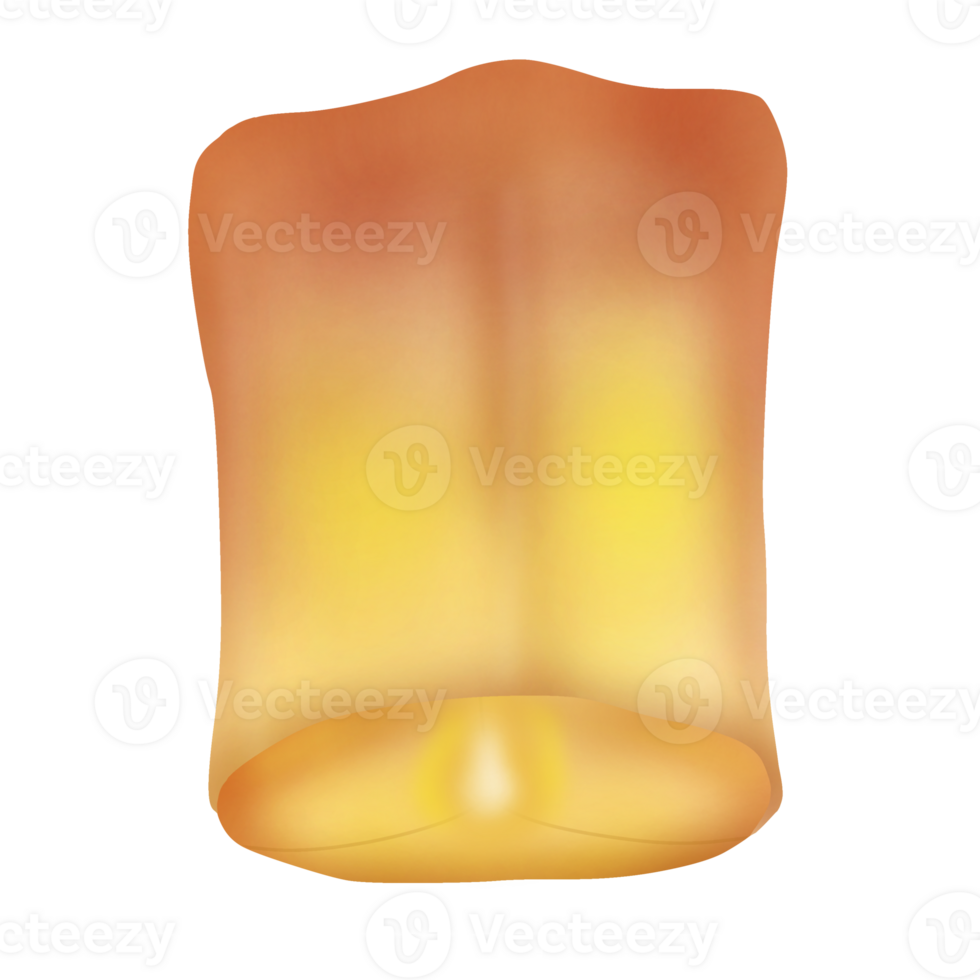 Yellow floating lantern png
