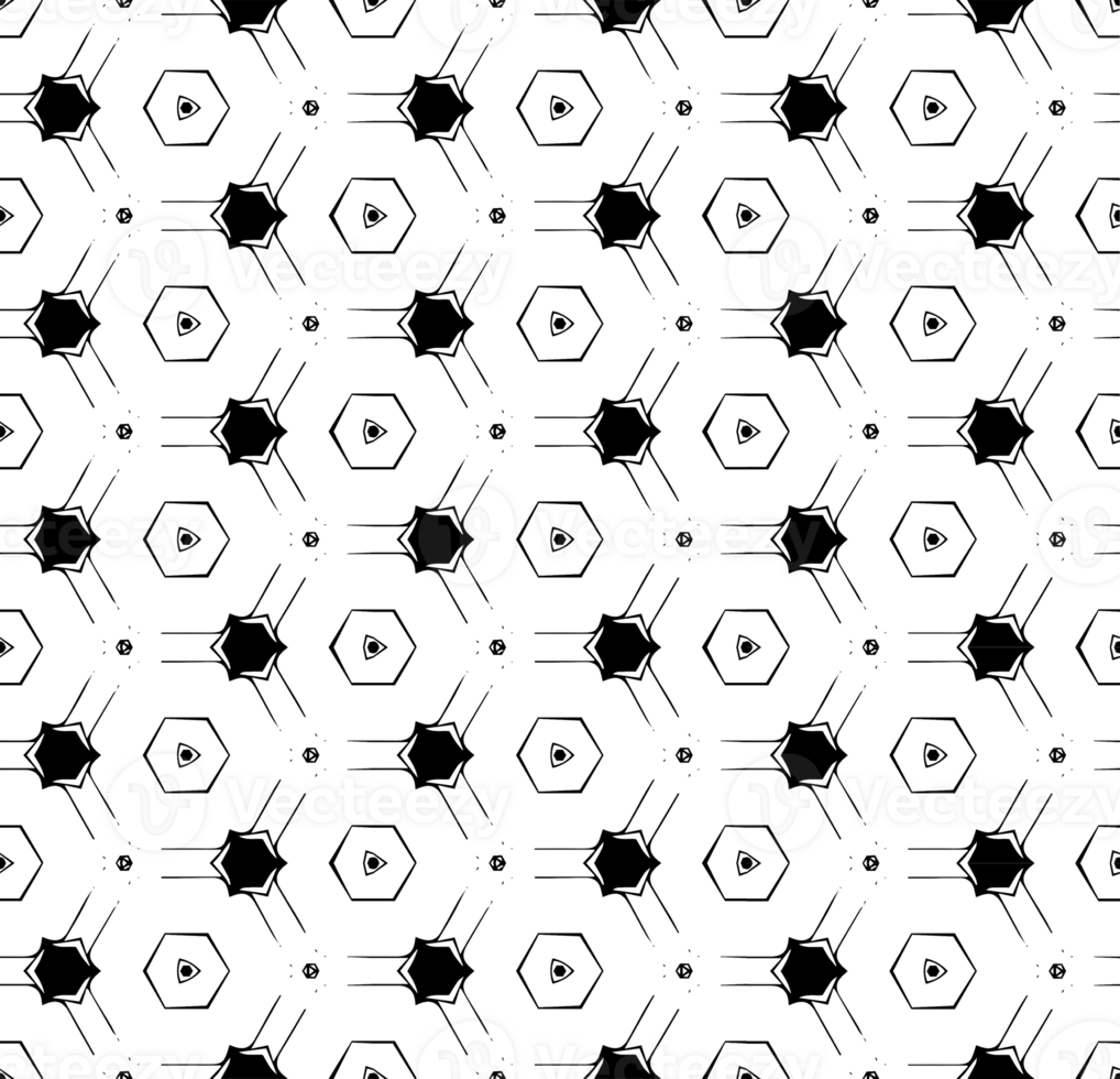 Black seamless abstract pattern. Overlay for background and backdrop. Ornamental design. PNG graphic illustration with transparent background.