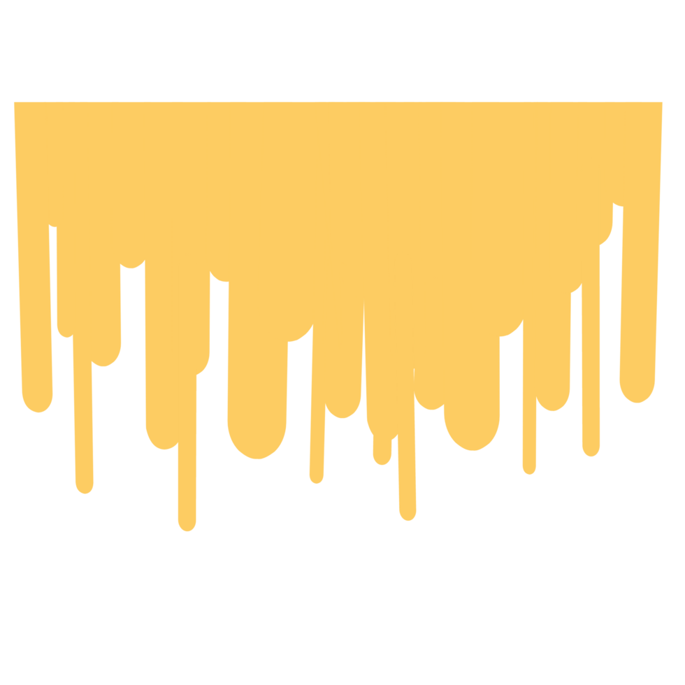 Yellow liquid drips png
