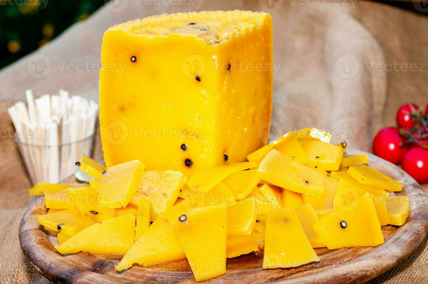 Typical Sicilian saffron cheese. photo