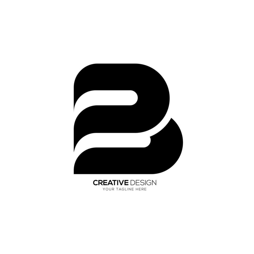 Modern bold letter PB or BP creative unique shape monogram flat logo concept vector