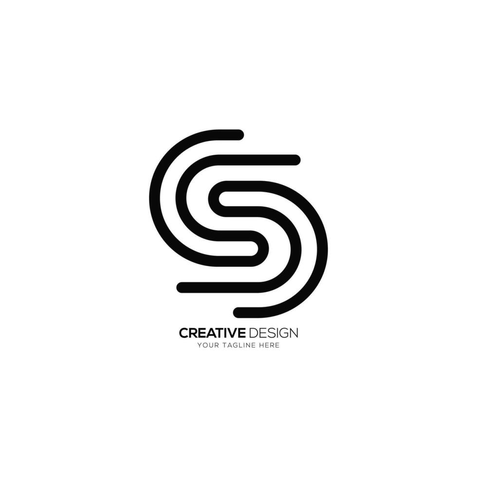 Letter c s d line art initial creative fashion business modern minimal monogram logo design vector