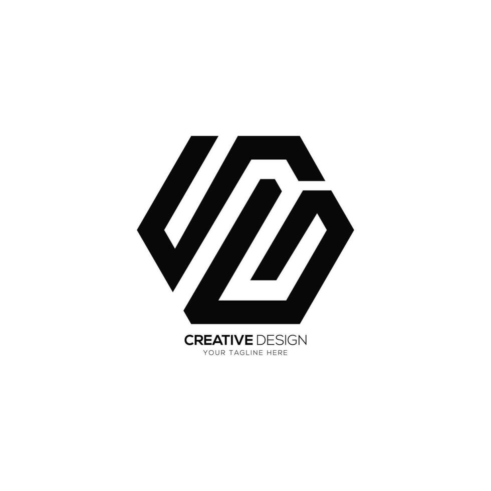 Letter Gs or Sg polygonal shapes alphabet creative monogram typography logo vector