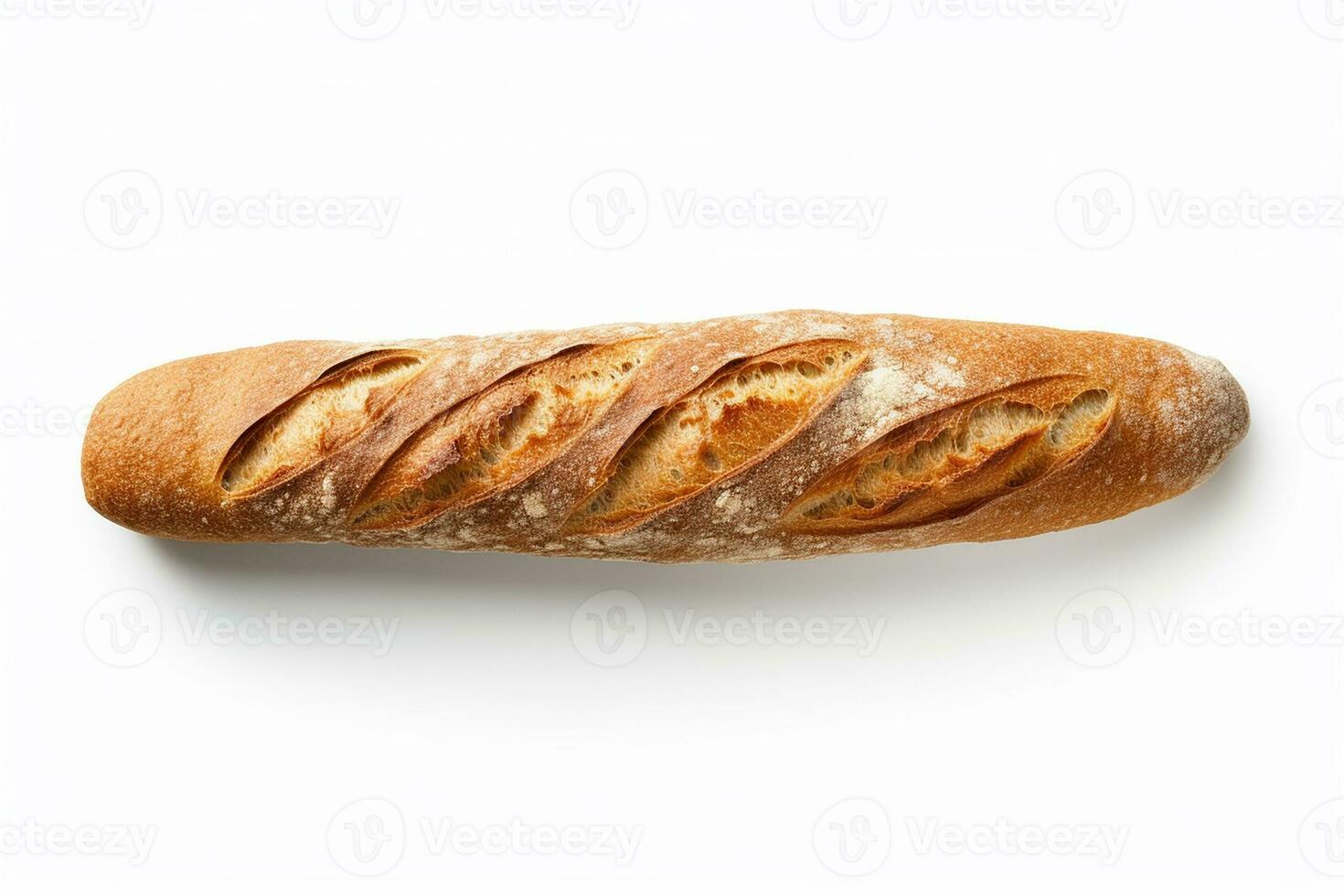 A loaf of bread isolated on a white background,AI Generated photo