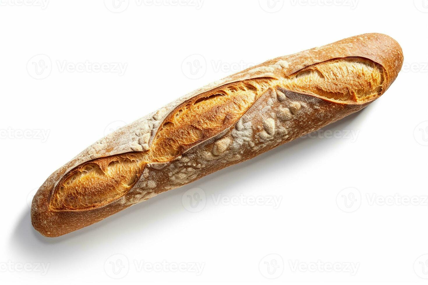 A loaf of bread isolated on a white background,AI Generated photo