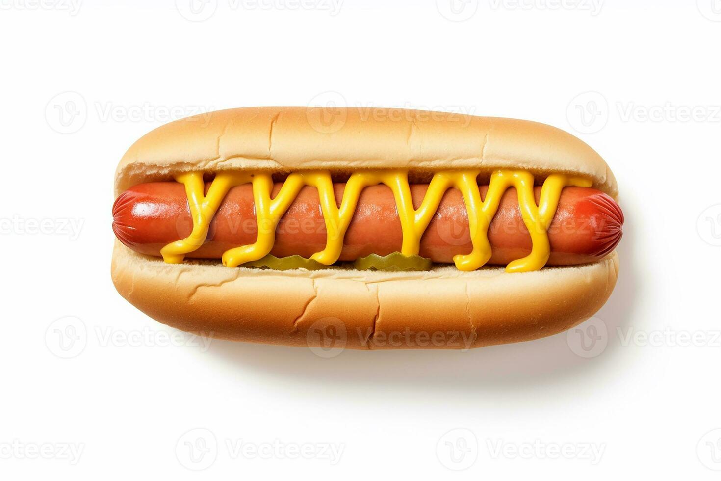 A Hot Dog isolated on a white background,AI Generated photo