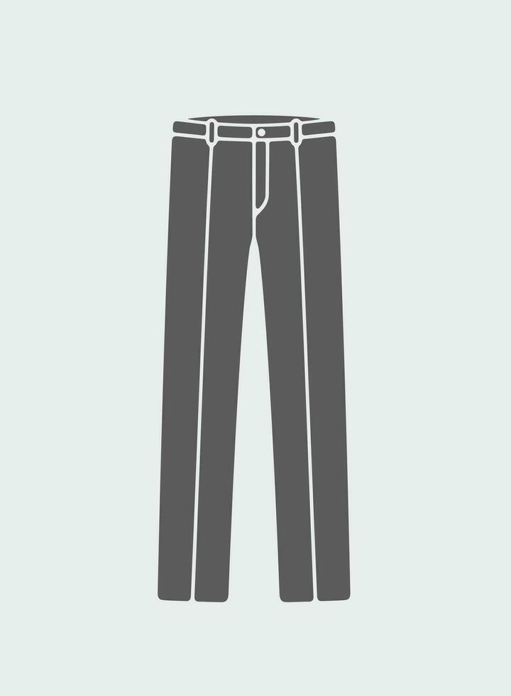 Men's business trousers icon on a background. Vector illustration.