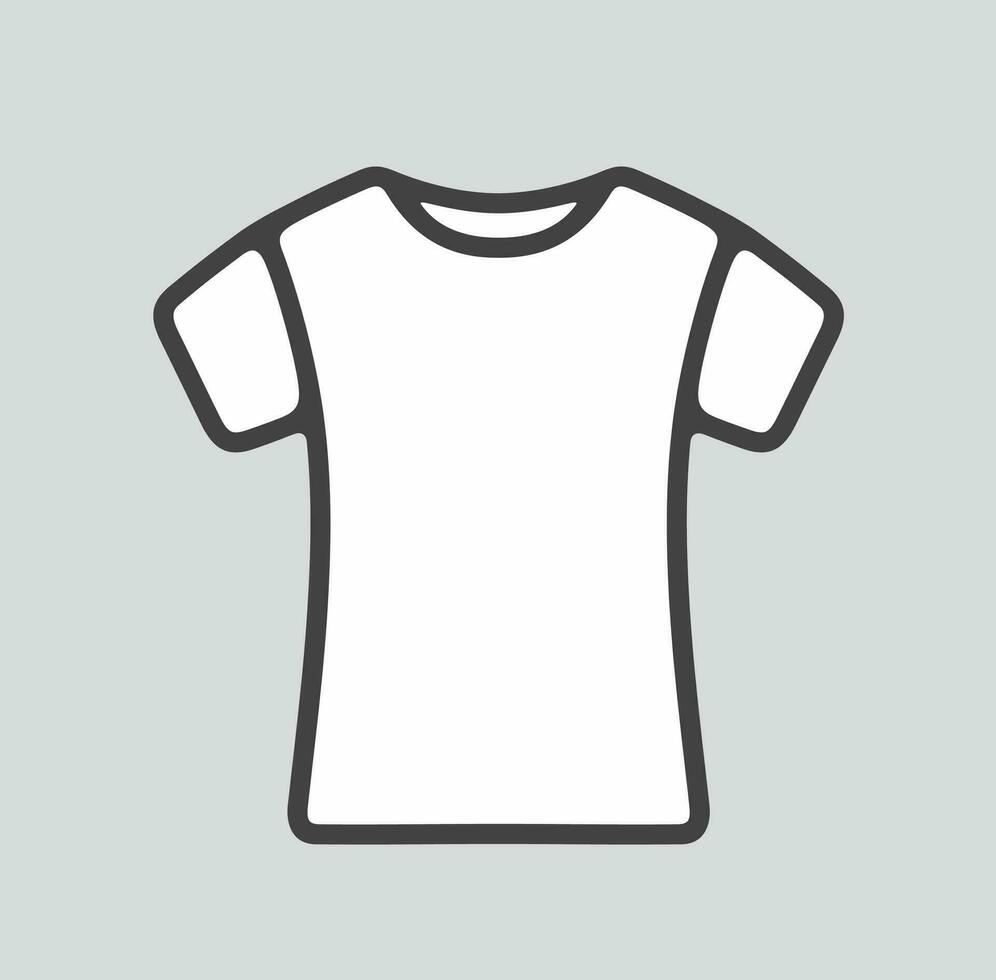 Women's t shirt line icon on a background. Vector illustration.