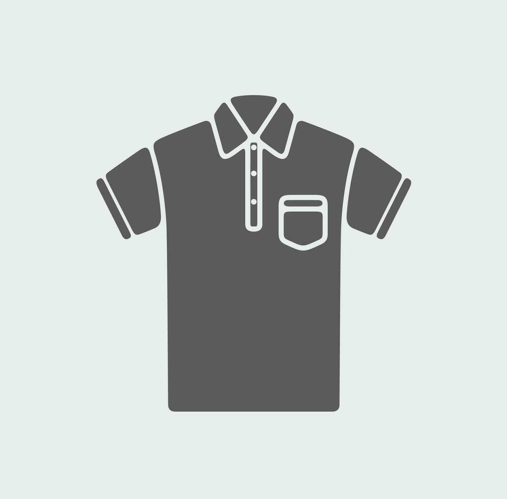 de los hombres polo t camisa icono en un antecedentes. vector ilustración.