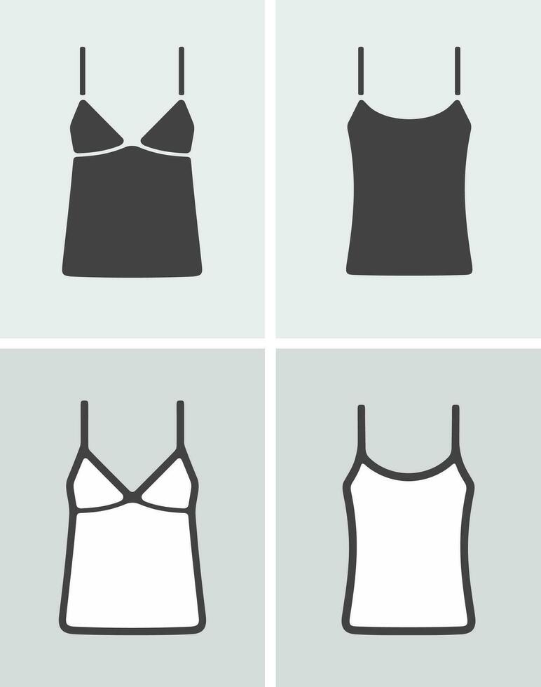 Women's strap top icon on a background. Vector illustration.