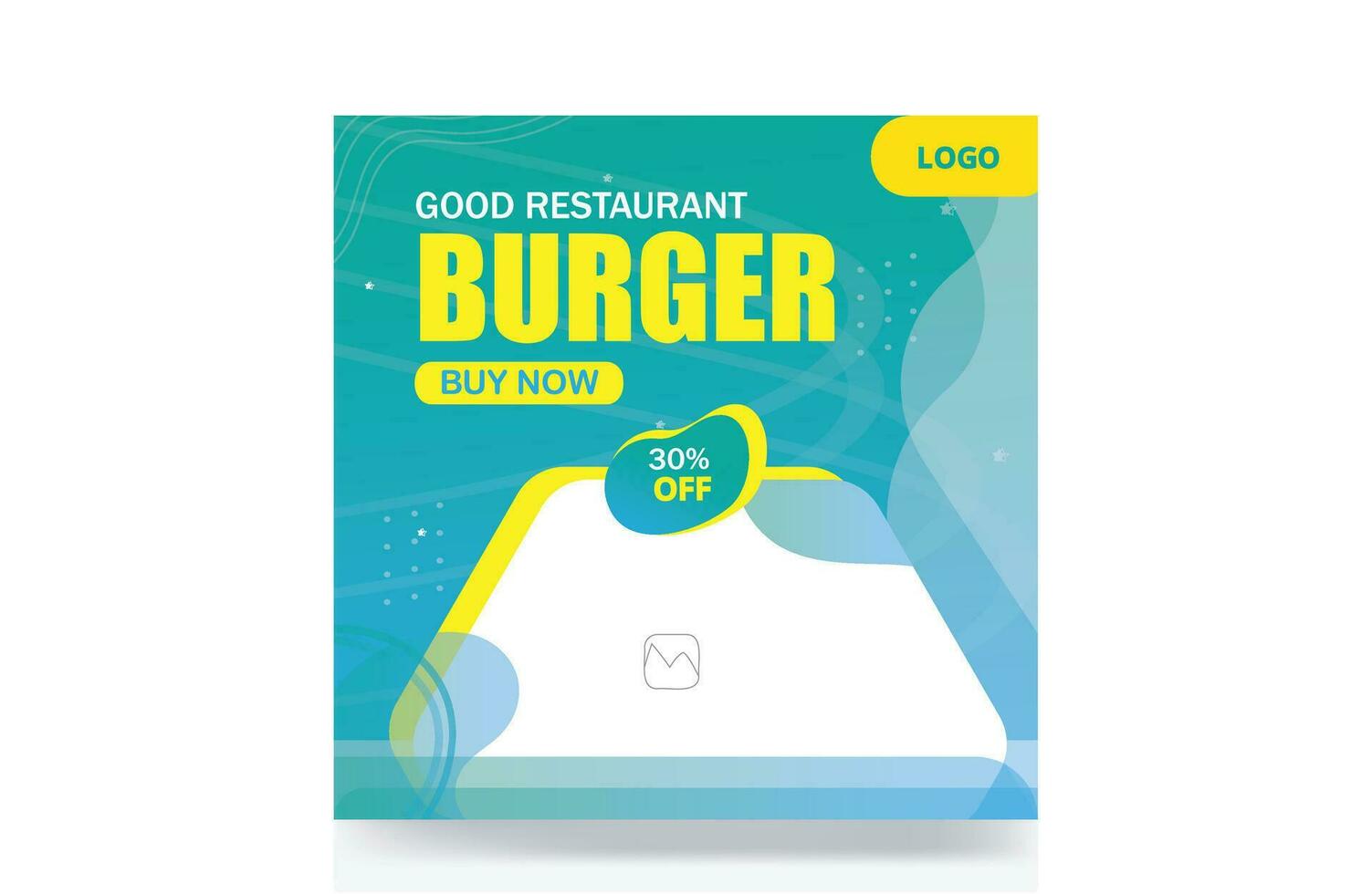 Food menu restaurant banner pizza social media post burger template vector