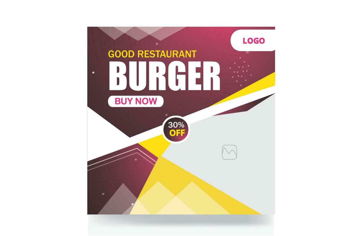 descuento comida menú bandera restaurante hamburguesa Pizza social medios de comunicación enviar modelo vector
