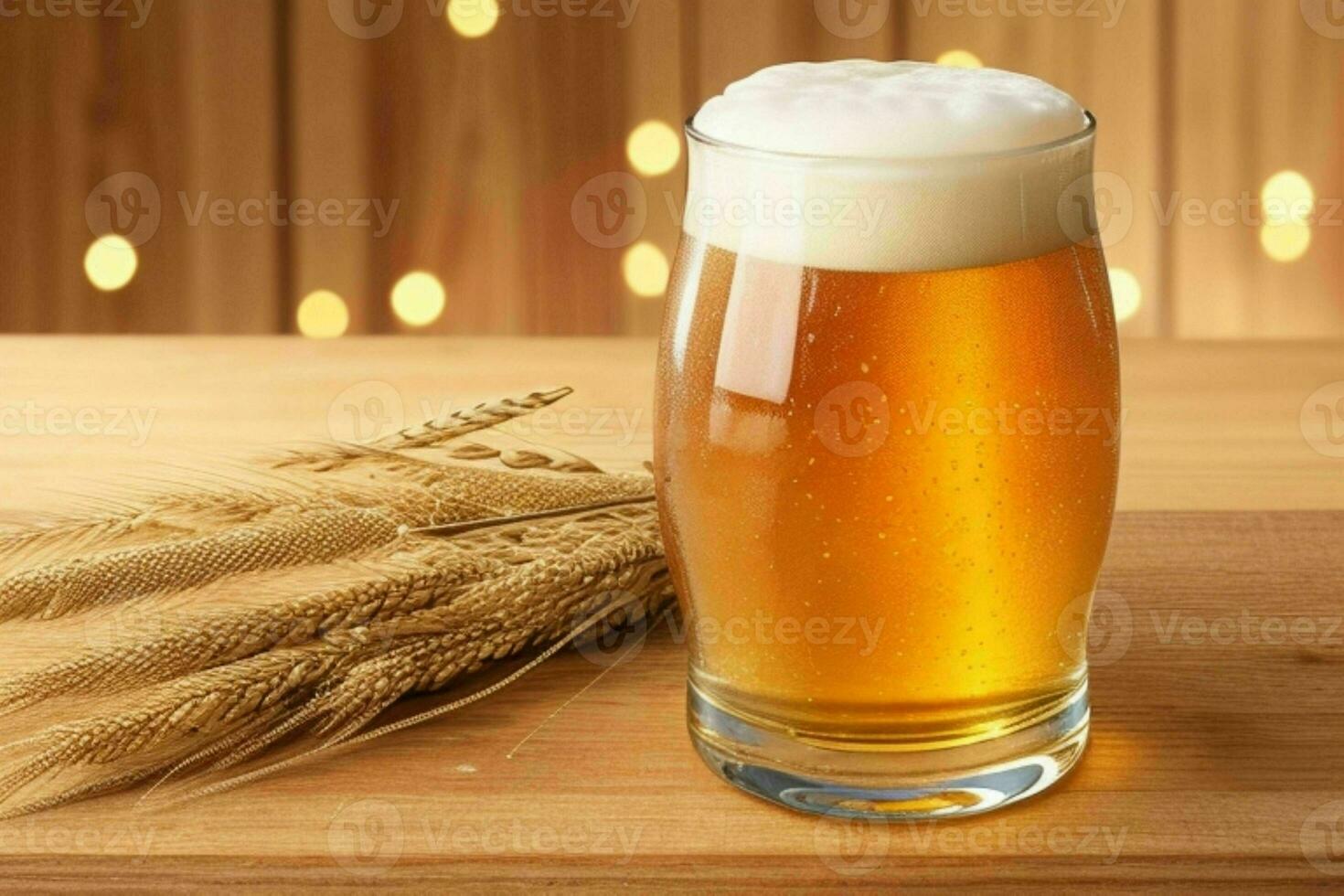 AI generated Beer in glass. AI Generative Pro Photo