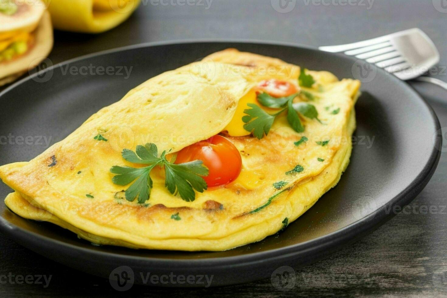 AI generated Omelet. AI Generative Pro Photo