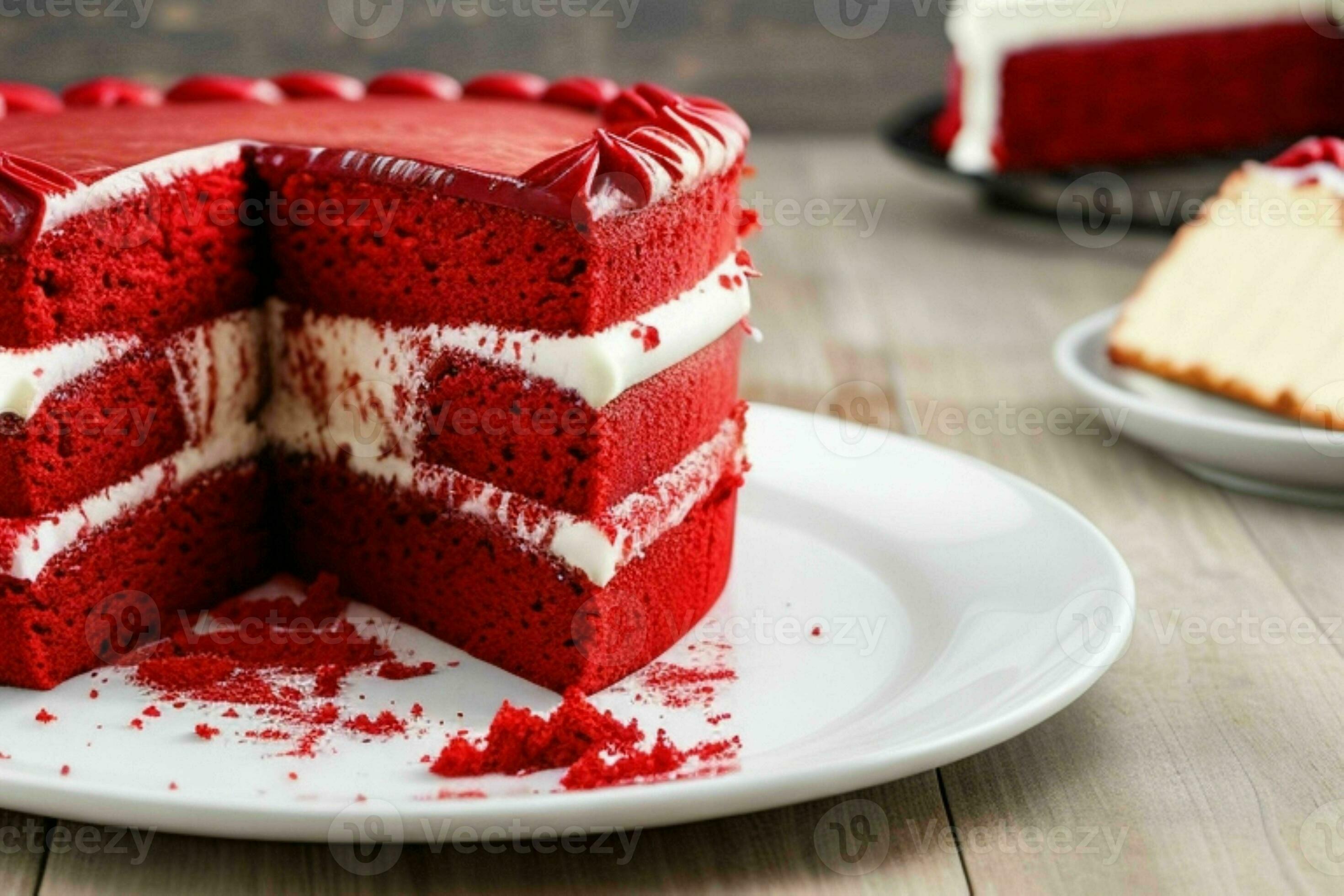 AI generated Red velvet cake. AI Generative Pro Photo 34714676 Stock