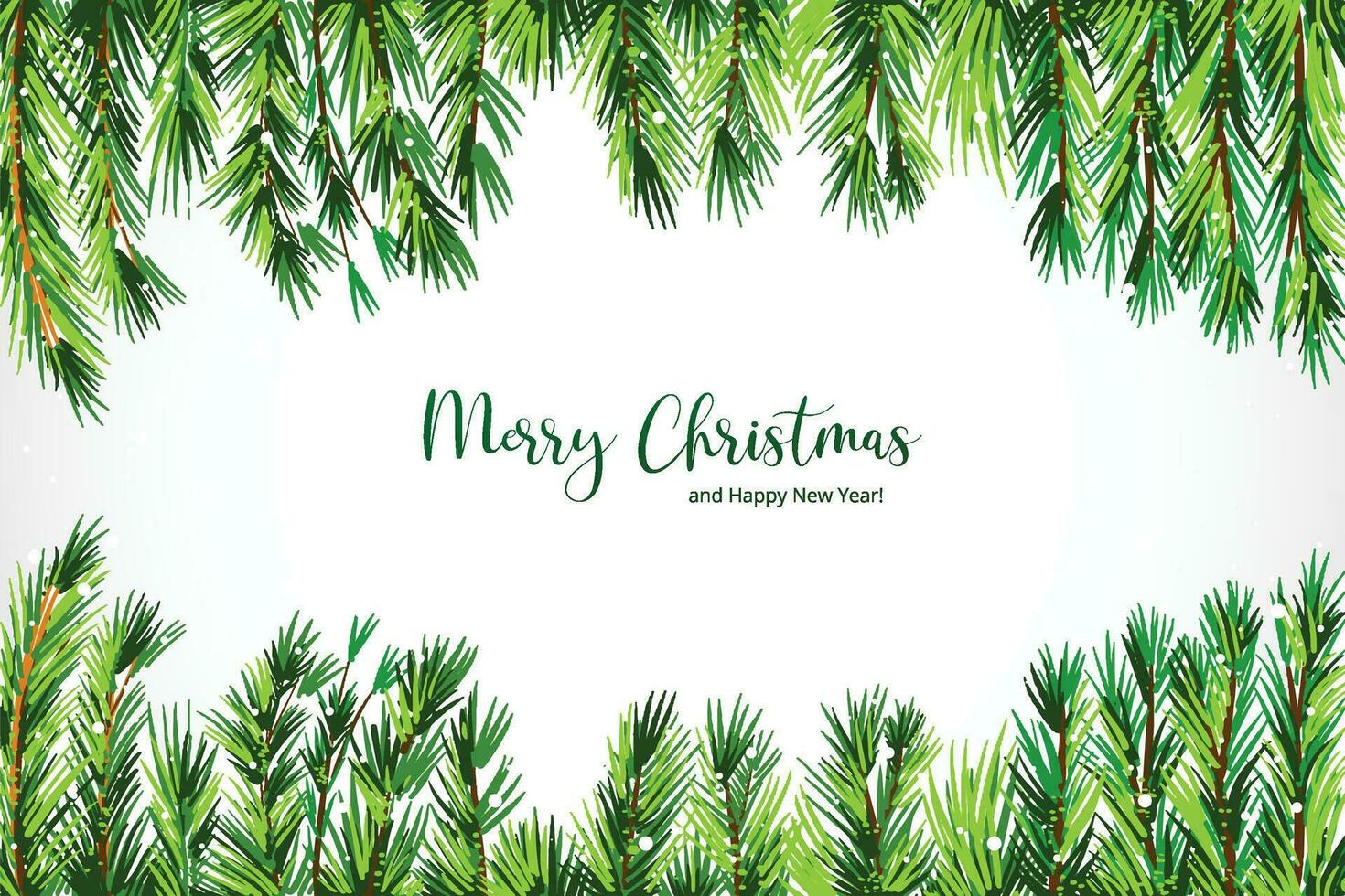 Christmas wreath holiday card background vector