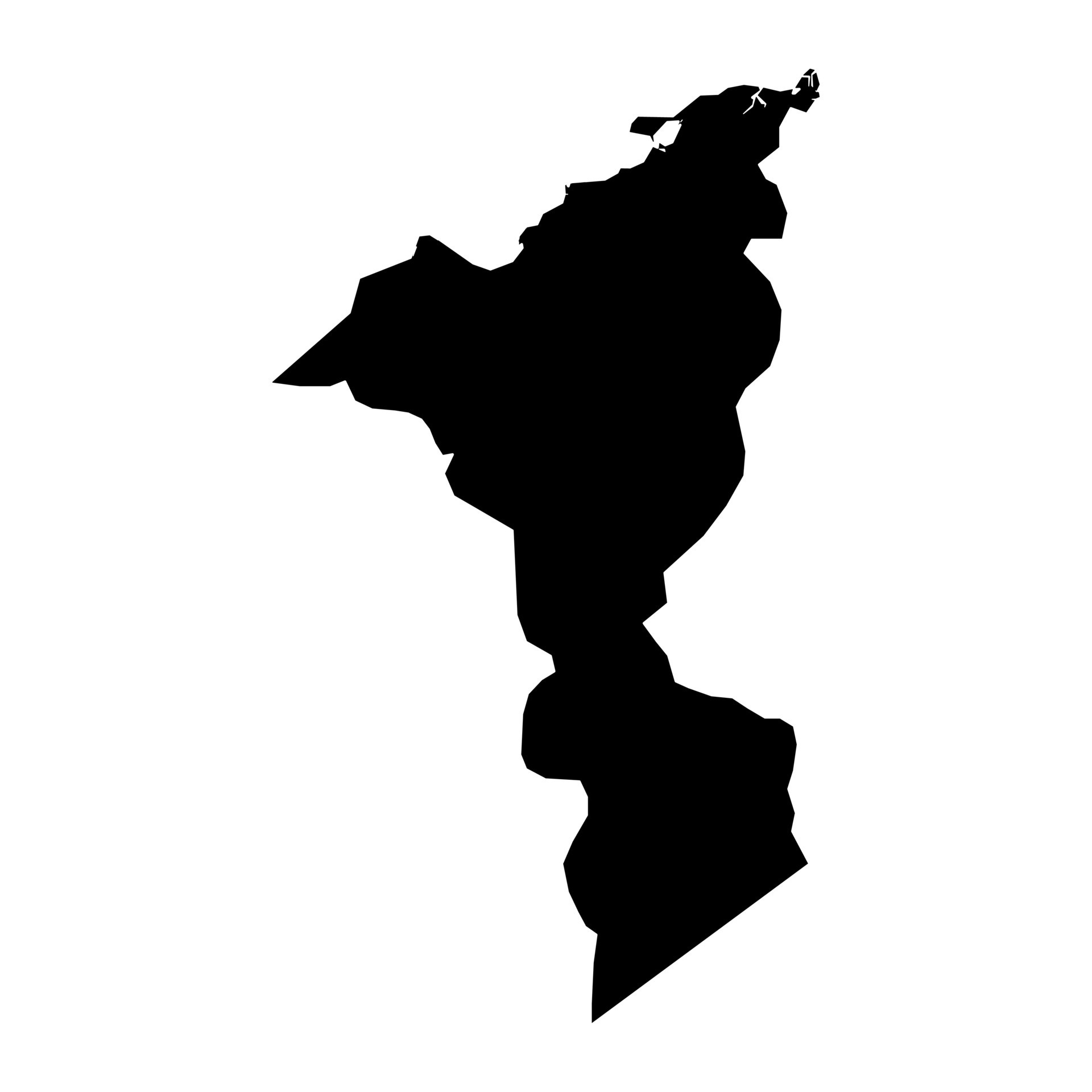 Cortes department map, administrative division of Honduras. Vector
