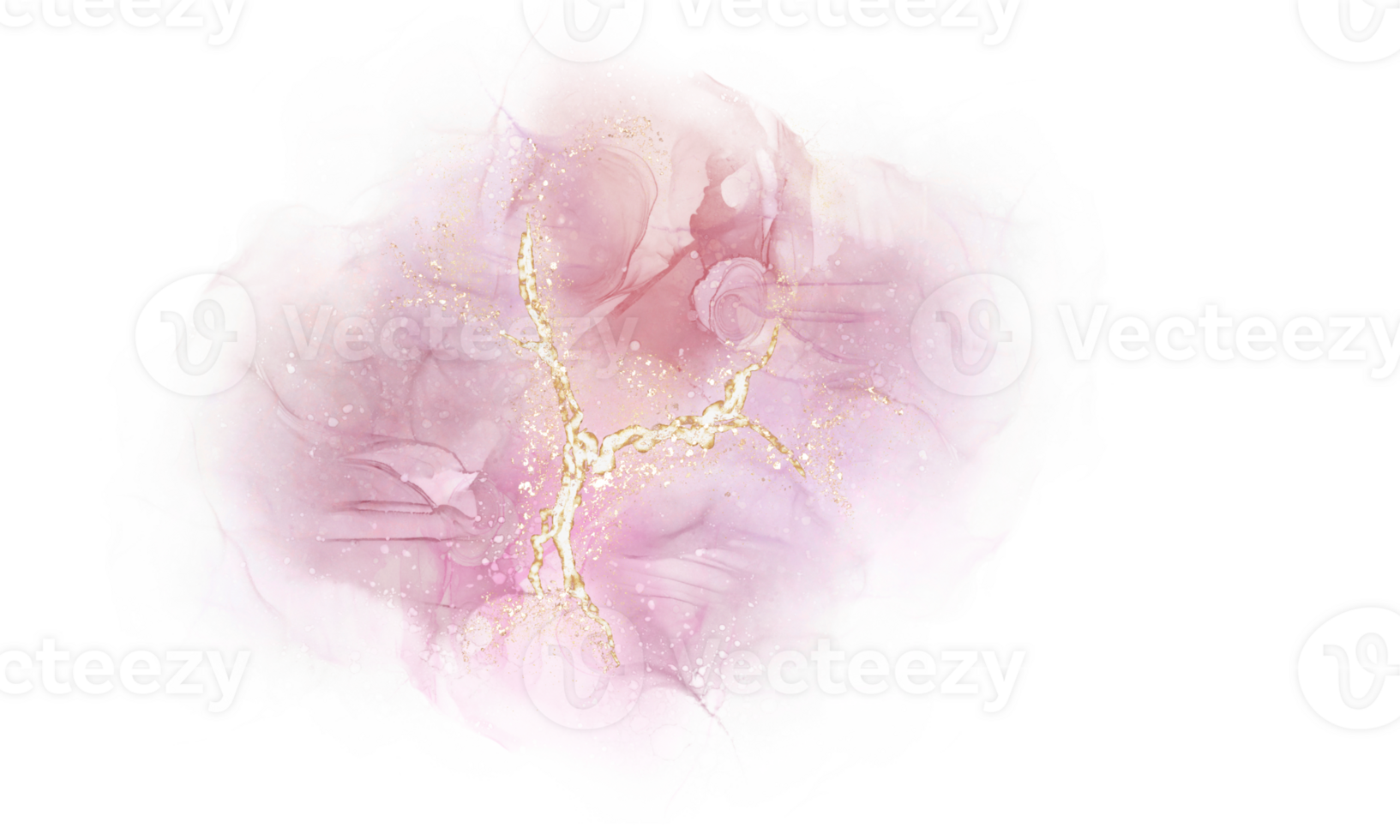 Modern art painting in alcohol ink, Abstract Pink fluid art with gold luxury marble stone texture background png