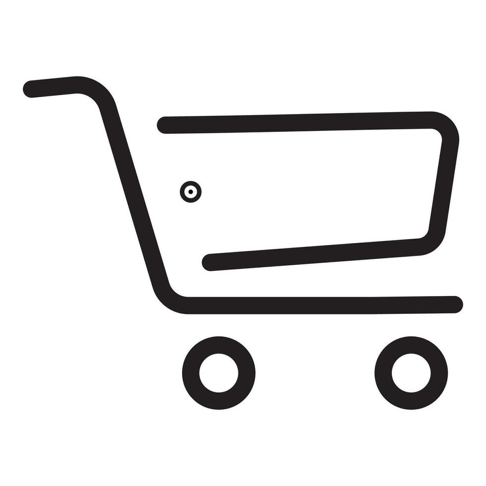 Shopping cart vector icon, flat design. Isolated on white background.eps 10, vector