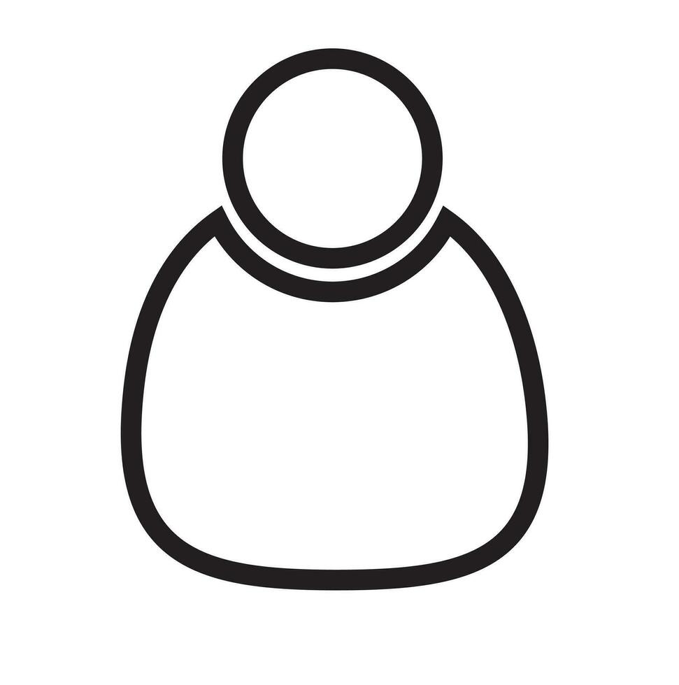 User icon in trendy flat style isolated on black background. User silhouette symbol for your web site design, logo, app, UI, windows. Vector