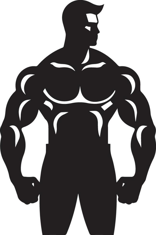 Bodybuilding Logo vector silhouette illustration 13