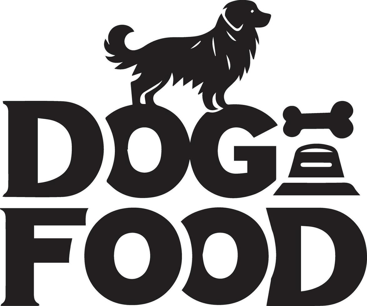 Dog Food Vector silhouette illustration 3