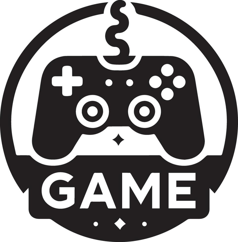 Game Logo vector illustration black color 10