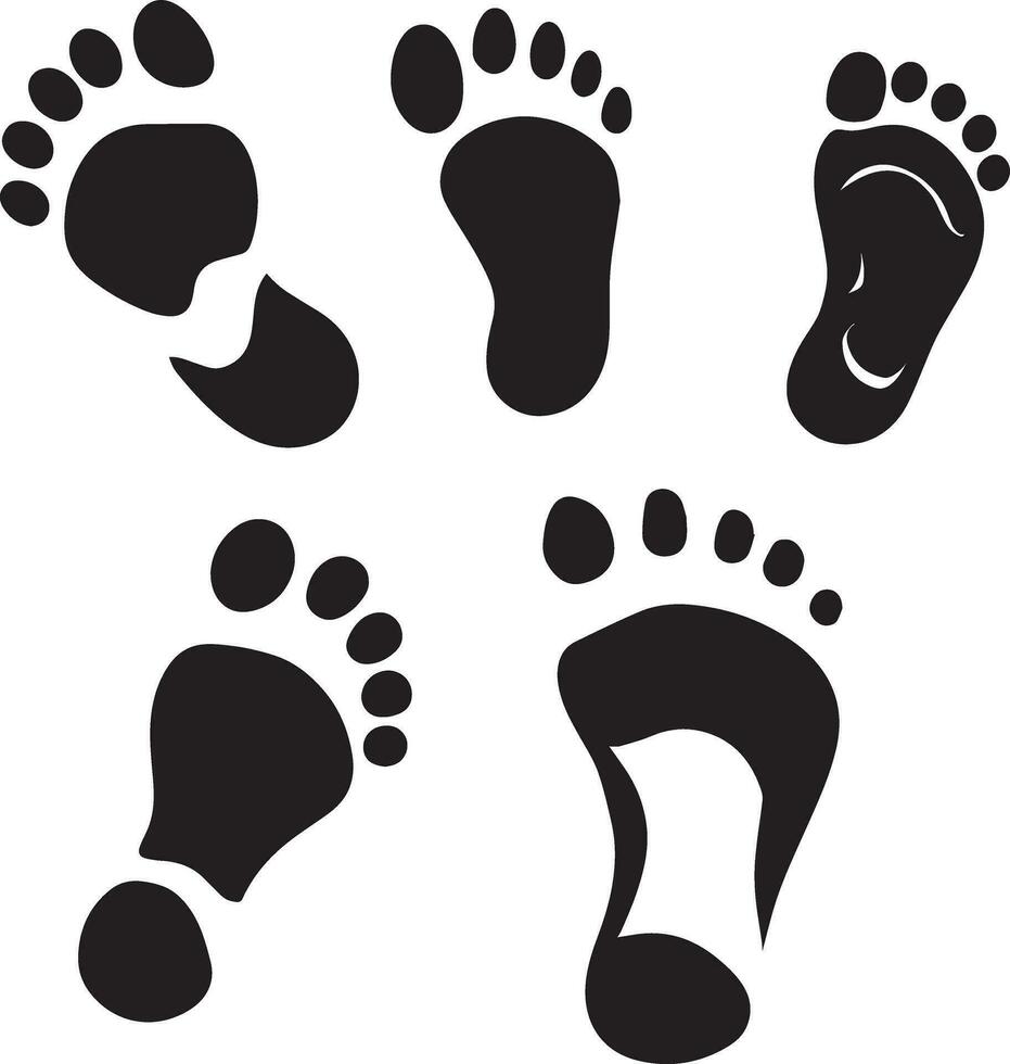 footprint vector silhouette 2