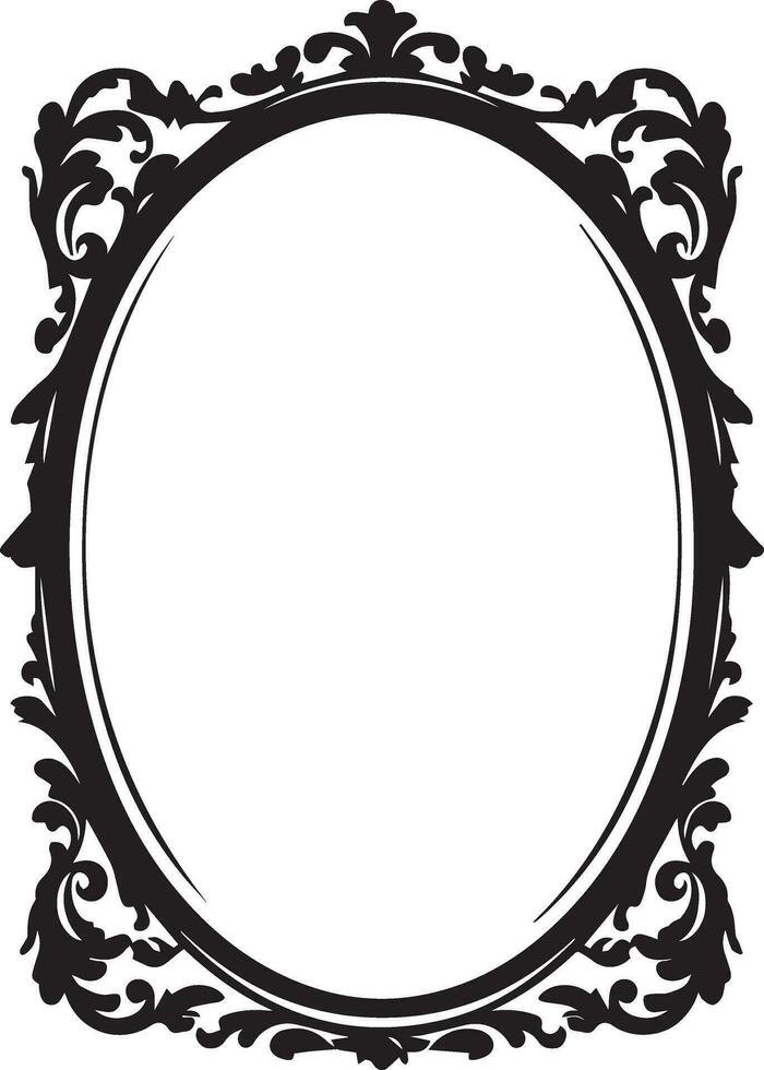 Vintage Frame vector silhouette illustration 5