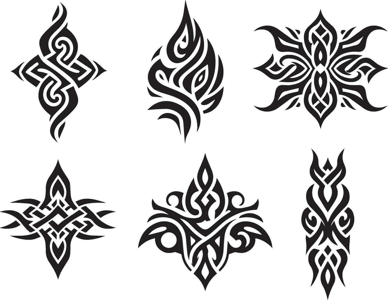 Tribal tattoo design vector art illustration 13