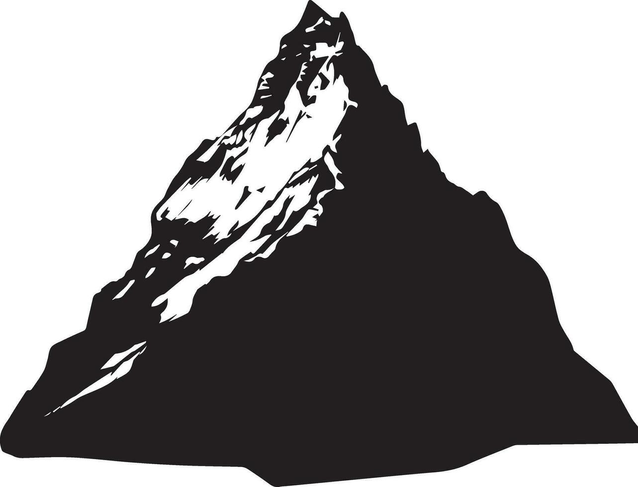 Mountain vector silhouette illustration 2