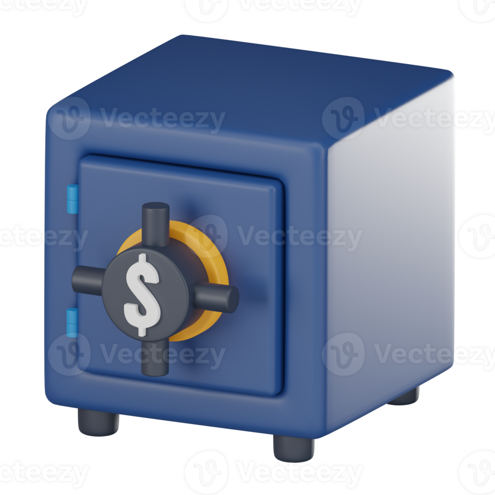 Safeguarding Your Valuables of a Safe Bank Box Icon. 3D Render png