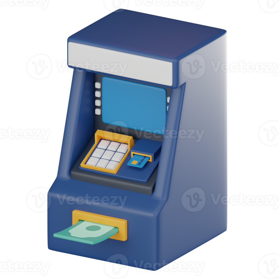 Cash Access, ATM Machine Icon. 3D render. png