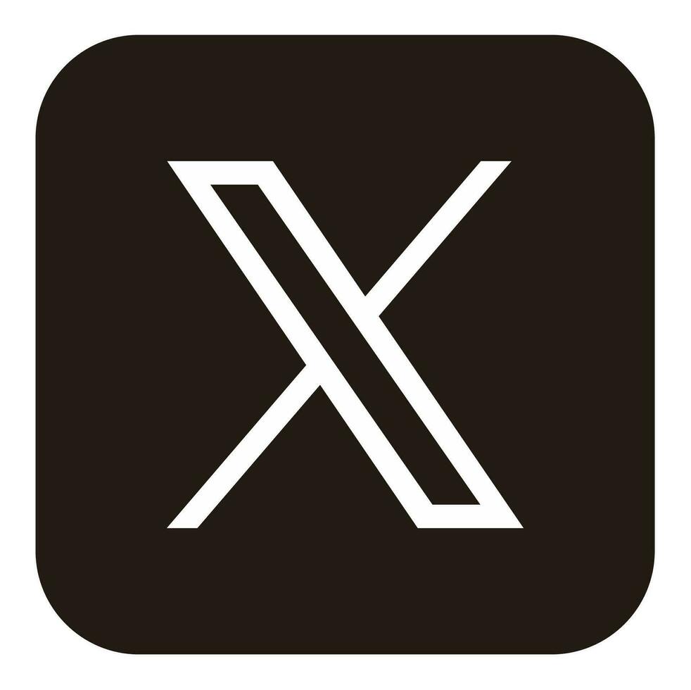 X, New Twitter logo vector