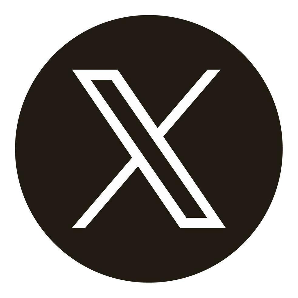 X, nuevo gorjeo logo vector