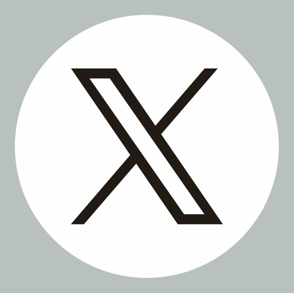X, nuevo gorjeo logo vector