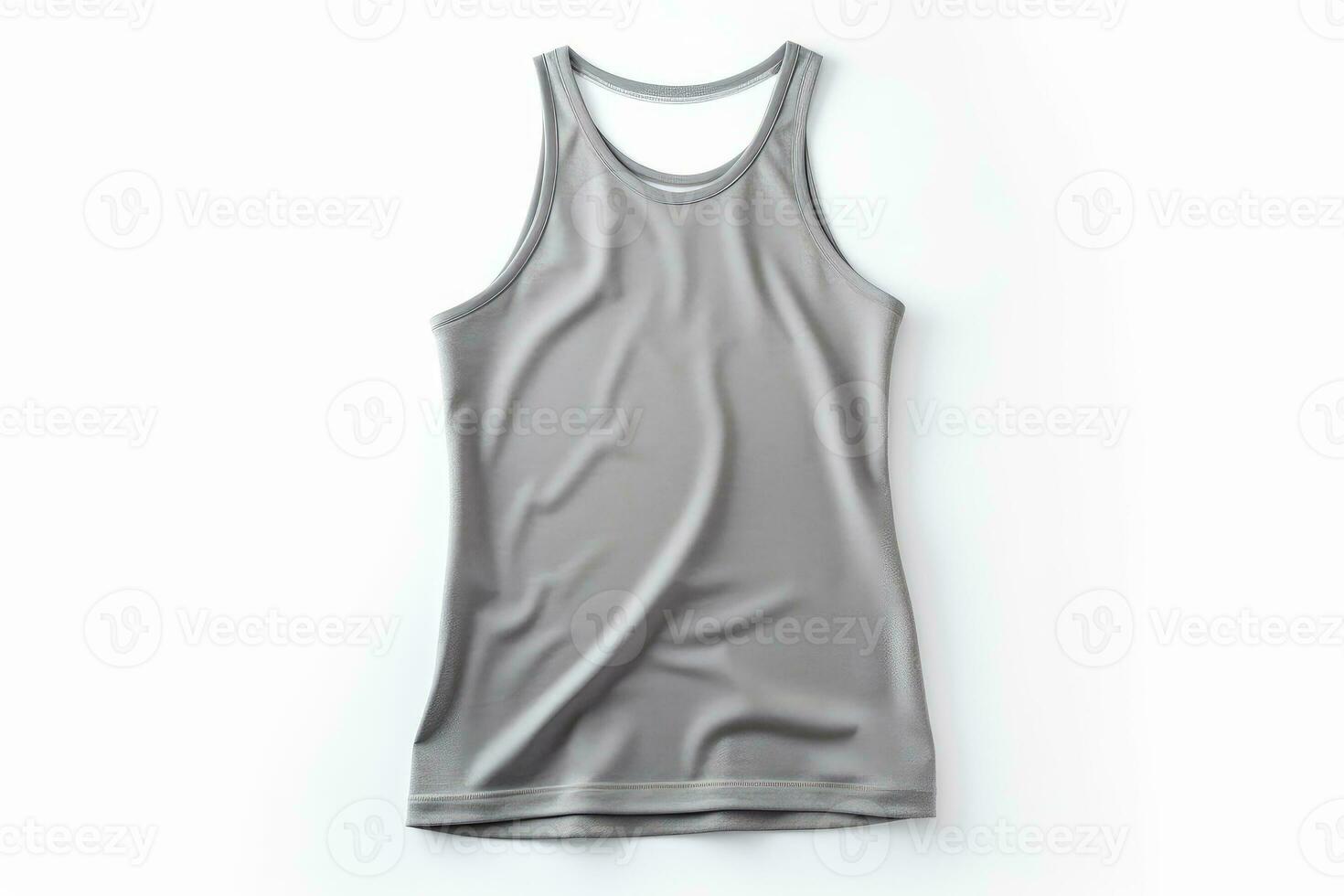 ai generative Sleeveless T-shirt isolated on white background with clipping path photo