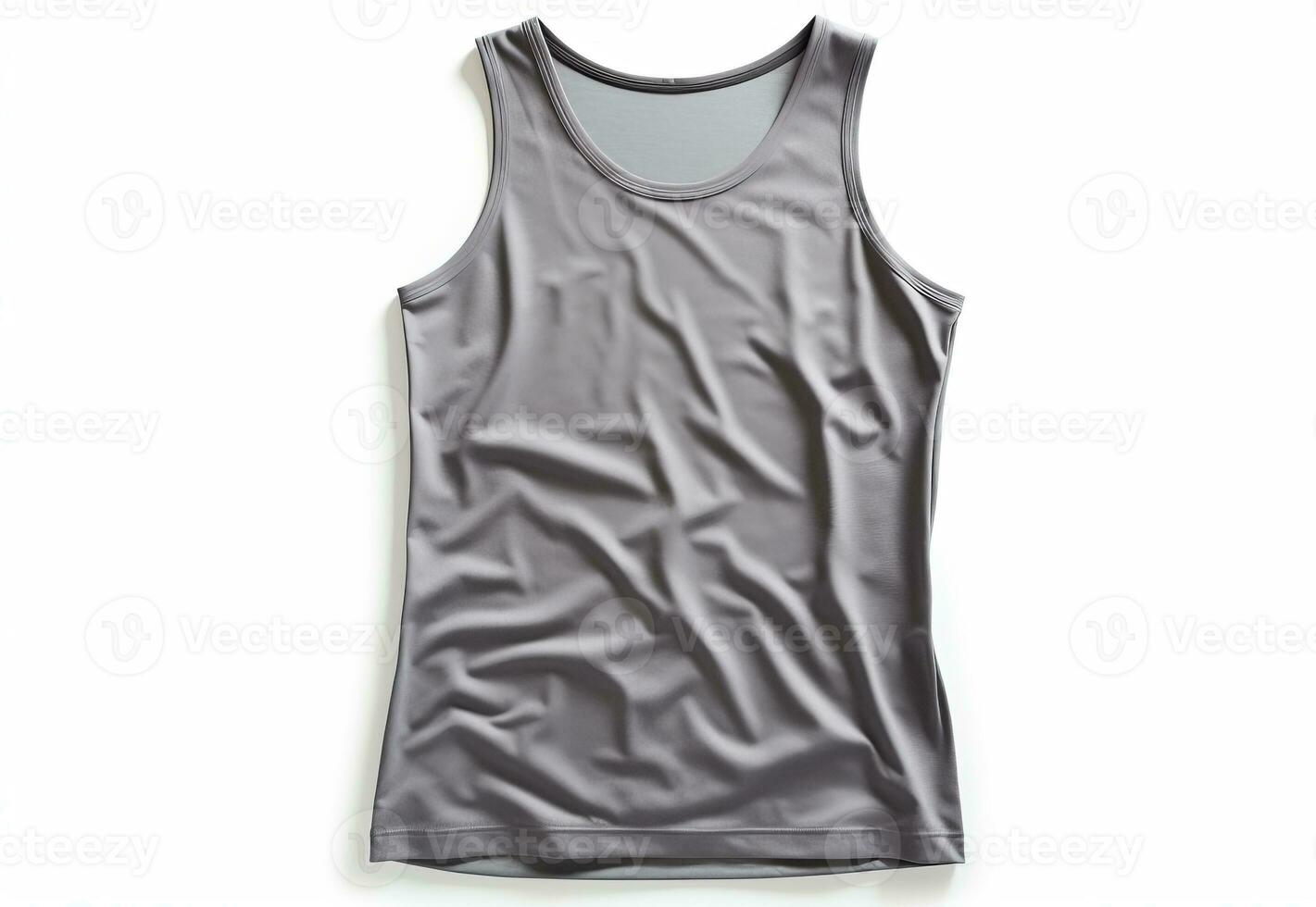 ai generative Men's sleeveless t-shirt isolated on a white background photo