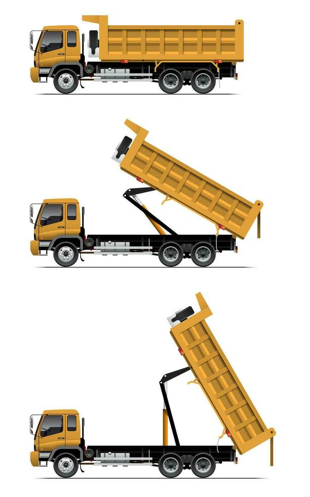 Dump Truck, Tipper Truck, Construction Vehicle vector