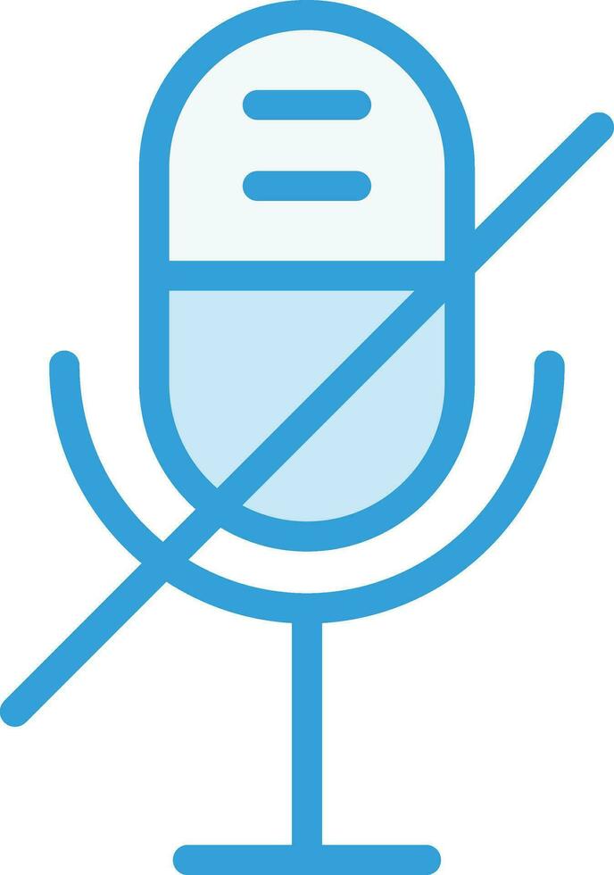 Microphone disable Vector Icon Design Illustration