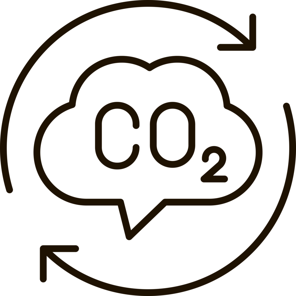carbon footprint line icon illustration png
