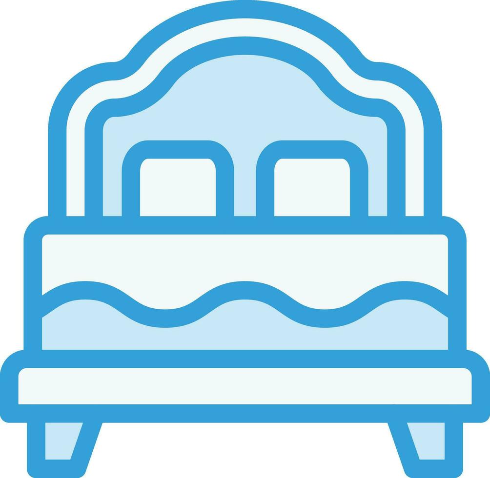 Double Bed Vector Icon Design Illustration