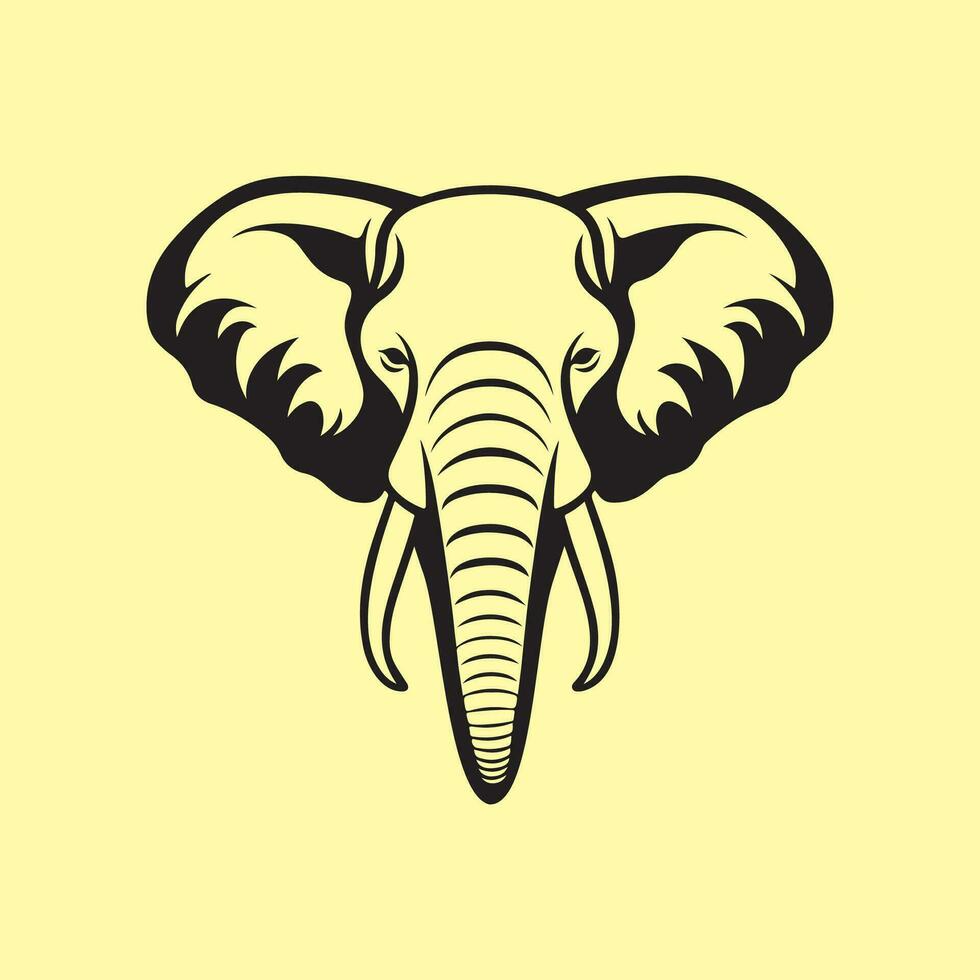 Elephant head vector logo, illustration of elephant