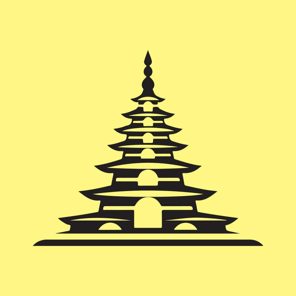 Pagoda Image Vector, Art and logo vector