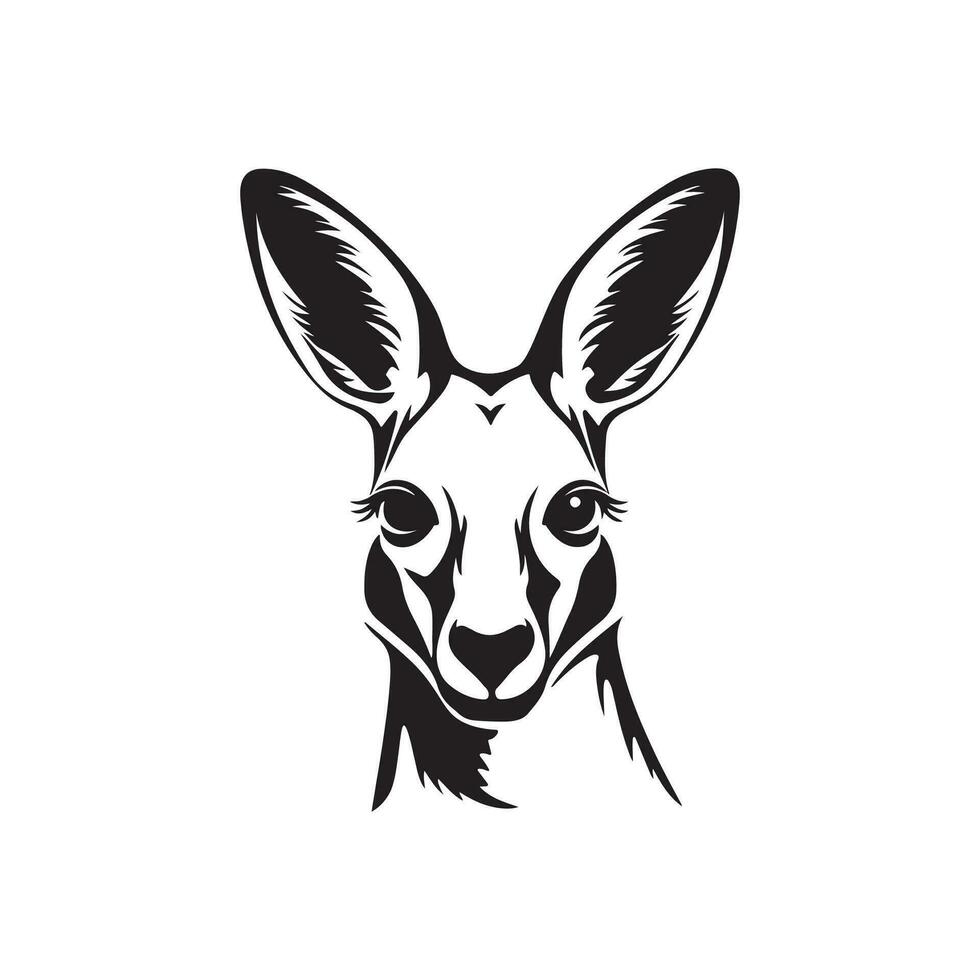 Kangaroo Head Vector, art and Design vector