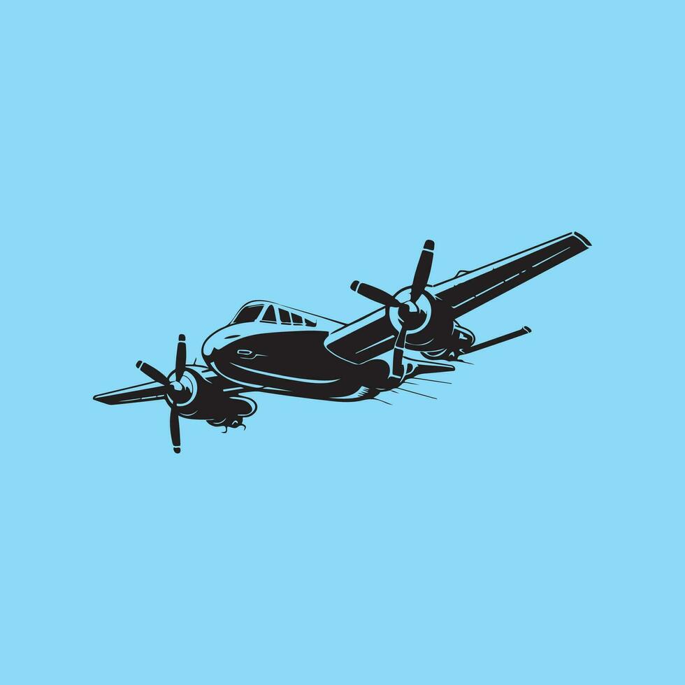 Airplane image vector and illustration